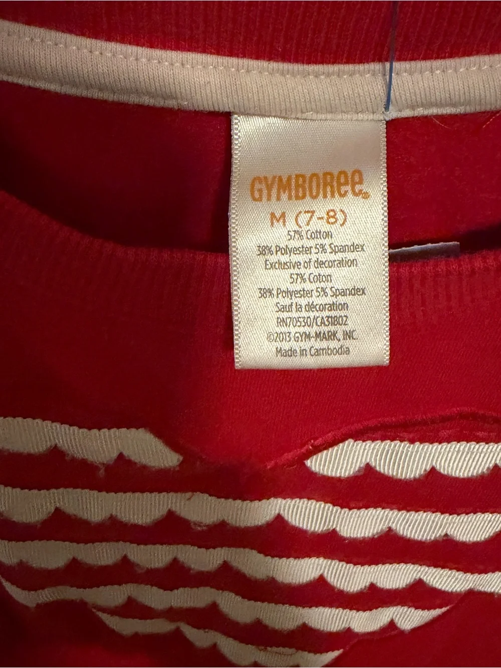 Gymboree Red Heart Stripe Crewneck Sweatshirt